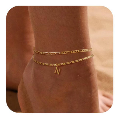 Bracelet De Cheville Initiale A-Z